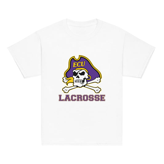 Classic | Youth T Shirt | ECU Club Womens Lacrosse | Ironclad Corsairs Logo