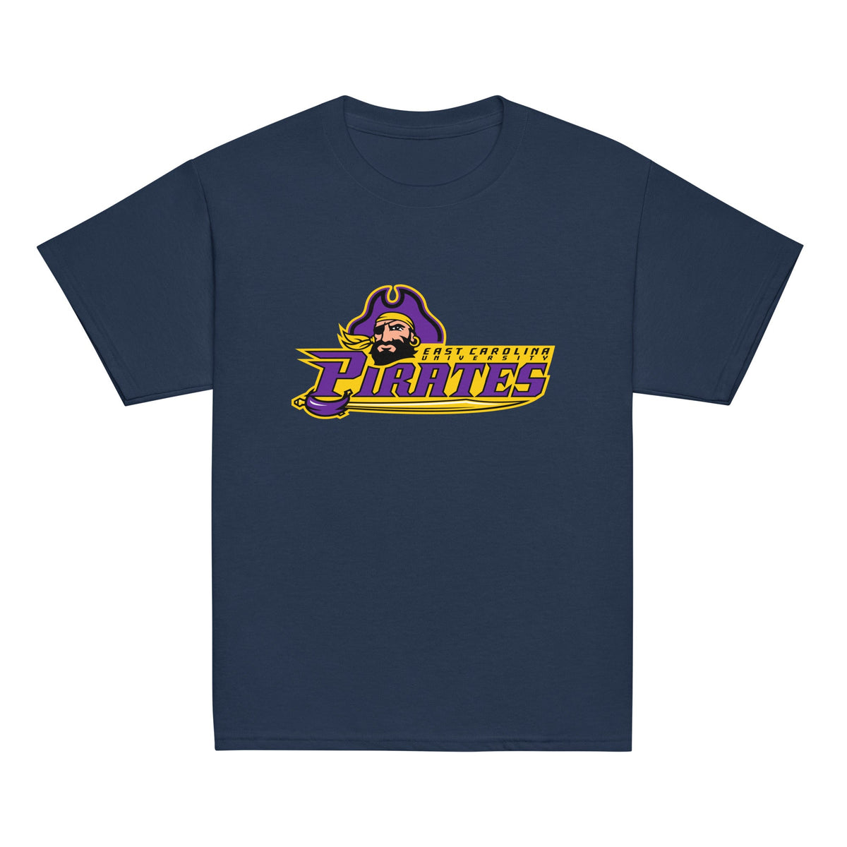 Classic | Youth T Shirt | ECU Club Womens Lacrosse | Pirate Emblem Logo