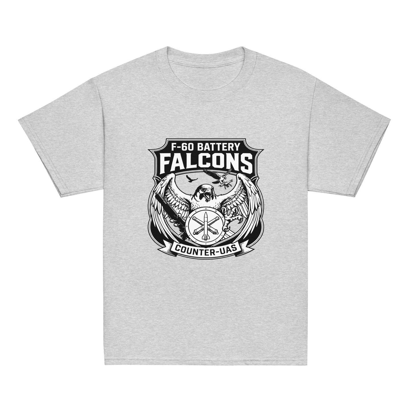 Classic | Youth T Shirt | F - 60th ADA | Falcon Shield Logo