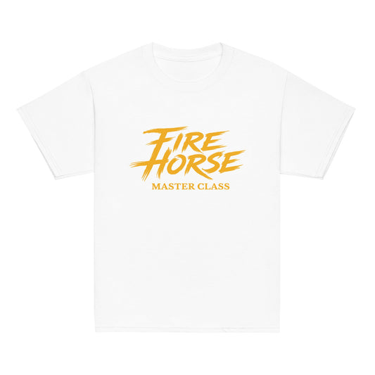 Classic | Youth T Shirt | Fire Horse Masters | Modern Script Logo