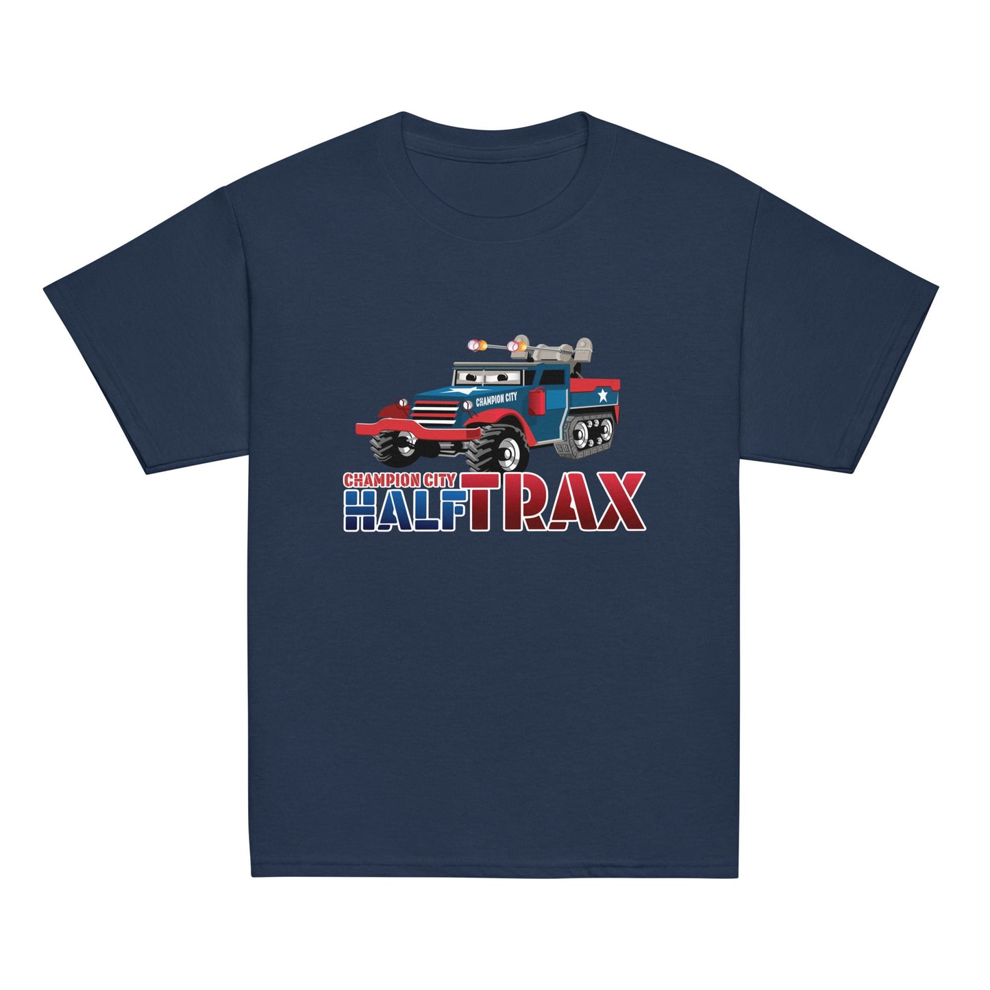 Classic | Youth T Shirt | Half Trax Baseball | Mascot Logo