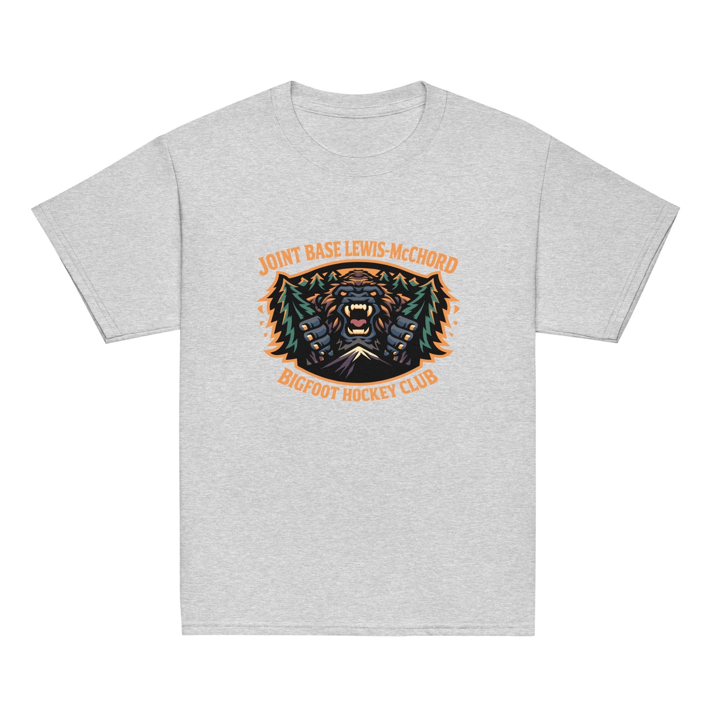 Classic | Youth T Shirt | JBLM Bigfoot Hockey Team | Mascot Logo