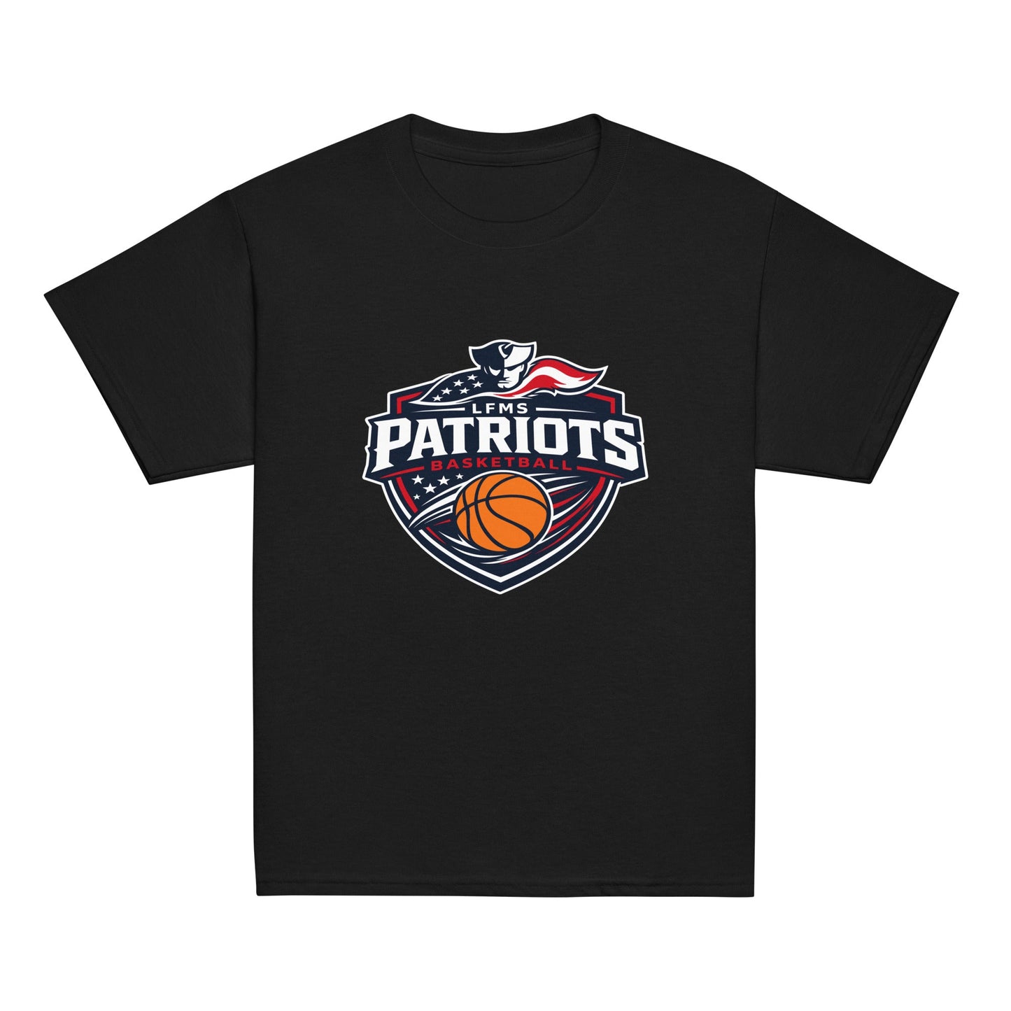 Classic | Youth T Shirt | LFMS Athletics | Patriots Basketball Logo