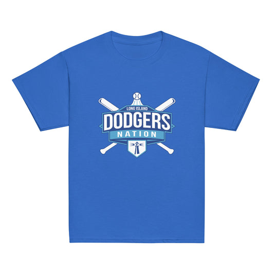 Classic | Youth T Shirt | LI Dodgers Nation | Varsity Crest Logo
