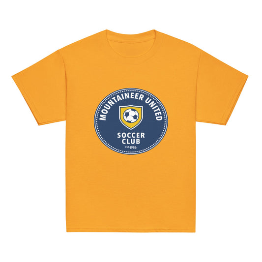 Classic | Youth T Shirt | Mountaineer United Soccer Club | Badge Logo