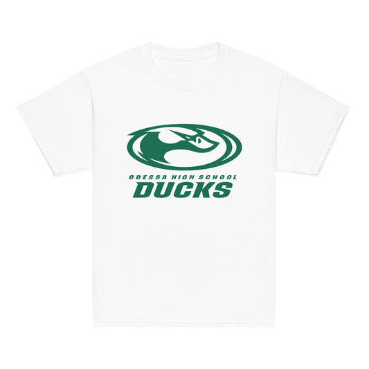 Classic | Youth T Shirt | Odessa Girls Lacrosse | Ducks Green Logo