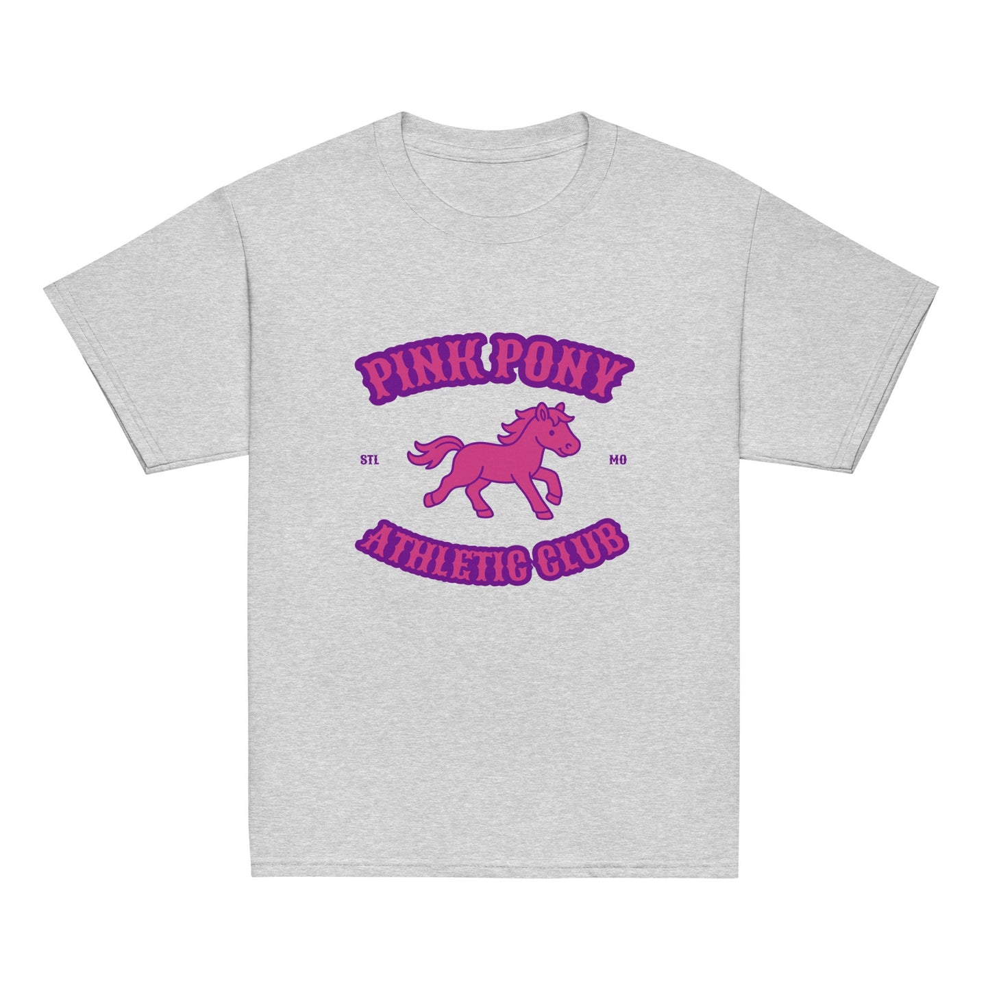 Classic | Youth T Shirt | Pink Pony Athletic Club | Crest Logo