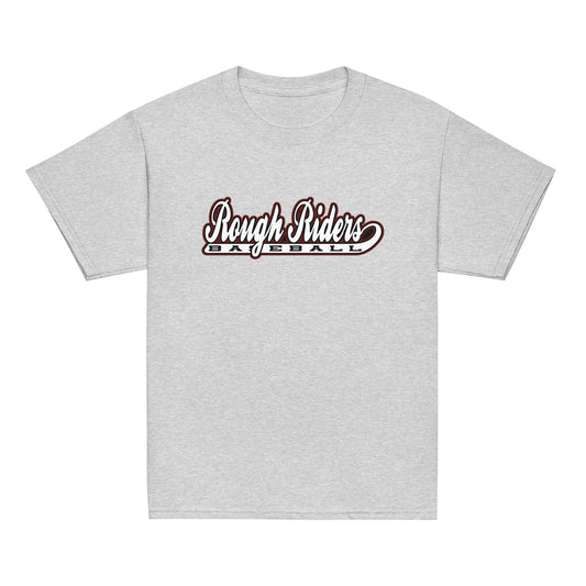 Classic | Youth T Shirt | Rough Riders | Baseball Script Logo