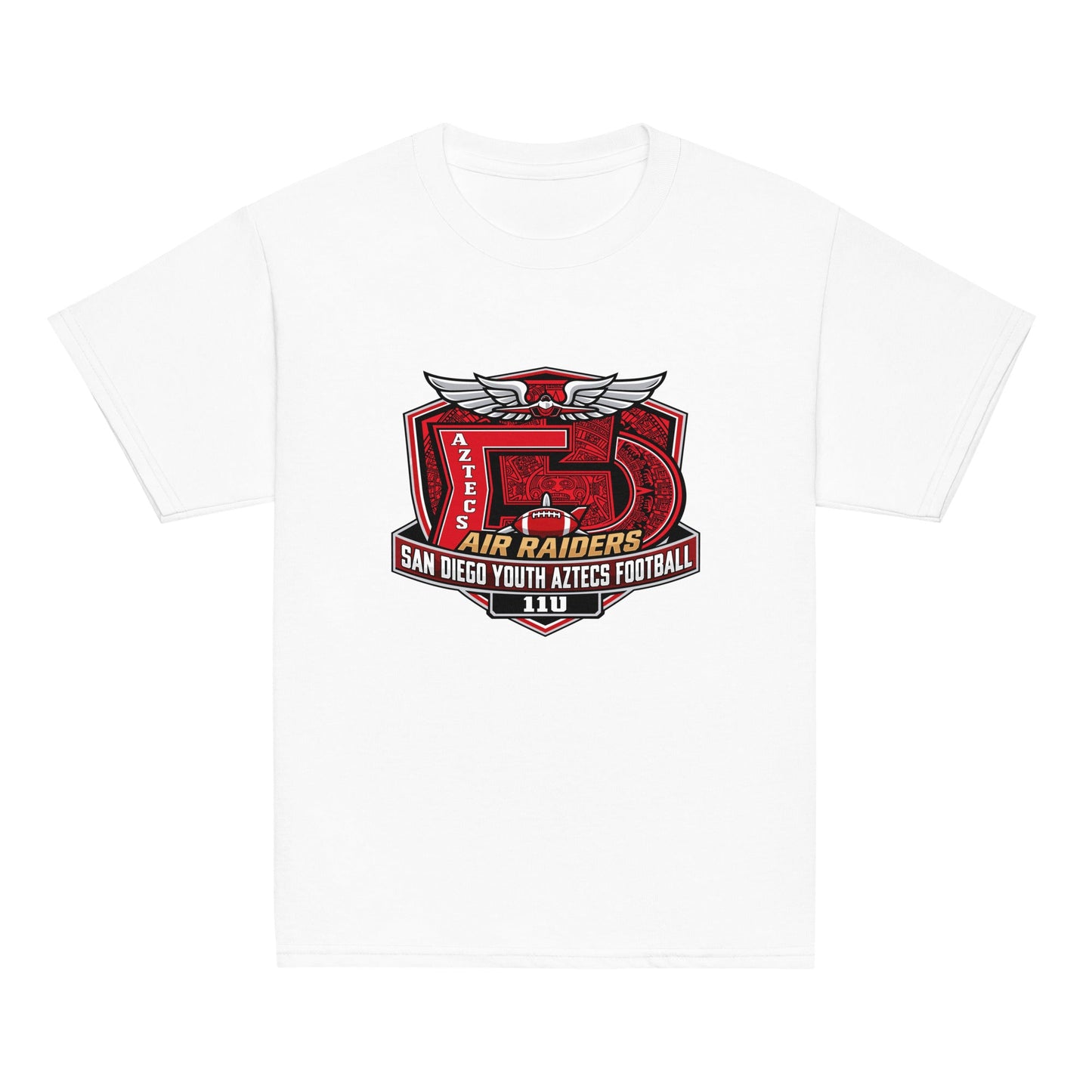 Classic | Youth T Shirt | San Diego Youth Aztecs Football 11u Air Raiders | Shield Logo