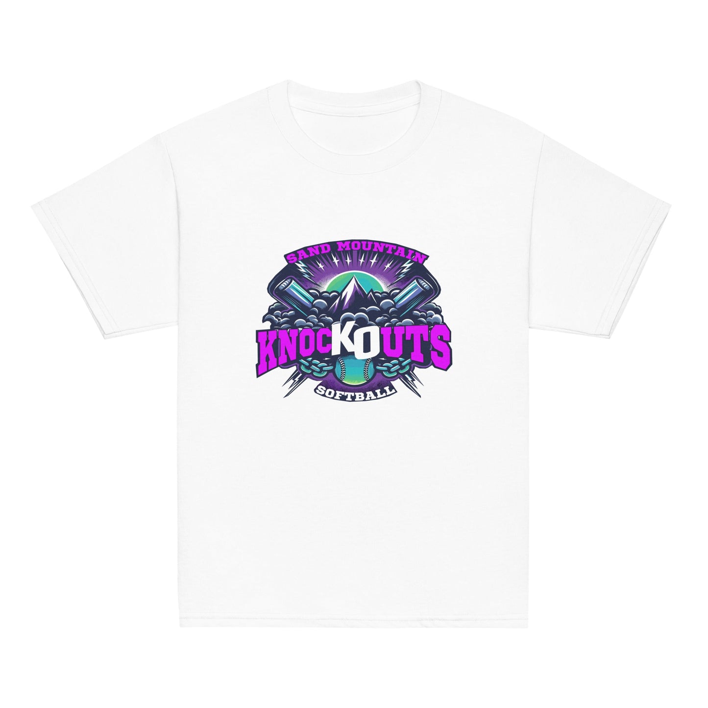 Classic | Youth T Shirt | Sand Mountain Knockouts | Ball & Bat Logo