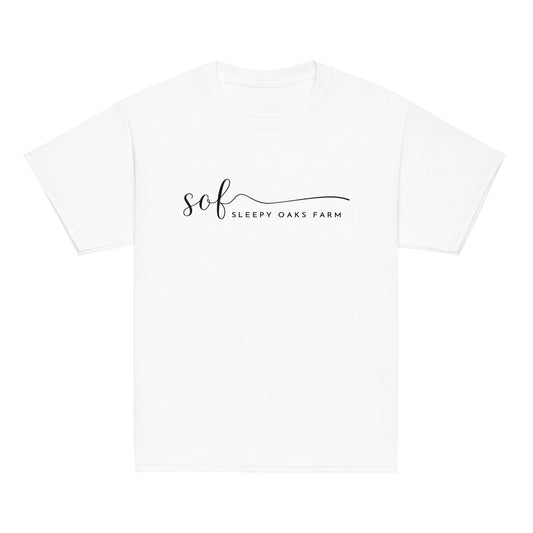 Classic | Youth T Shirt | Sleepy Oaks Farm | Script Logo