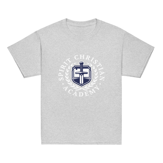 Classic | Youth T Shirt | Spirit Christian Academy | White Script Logo