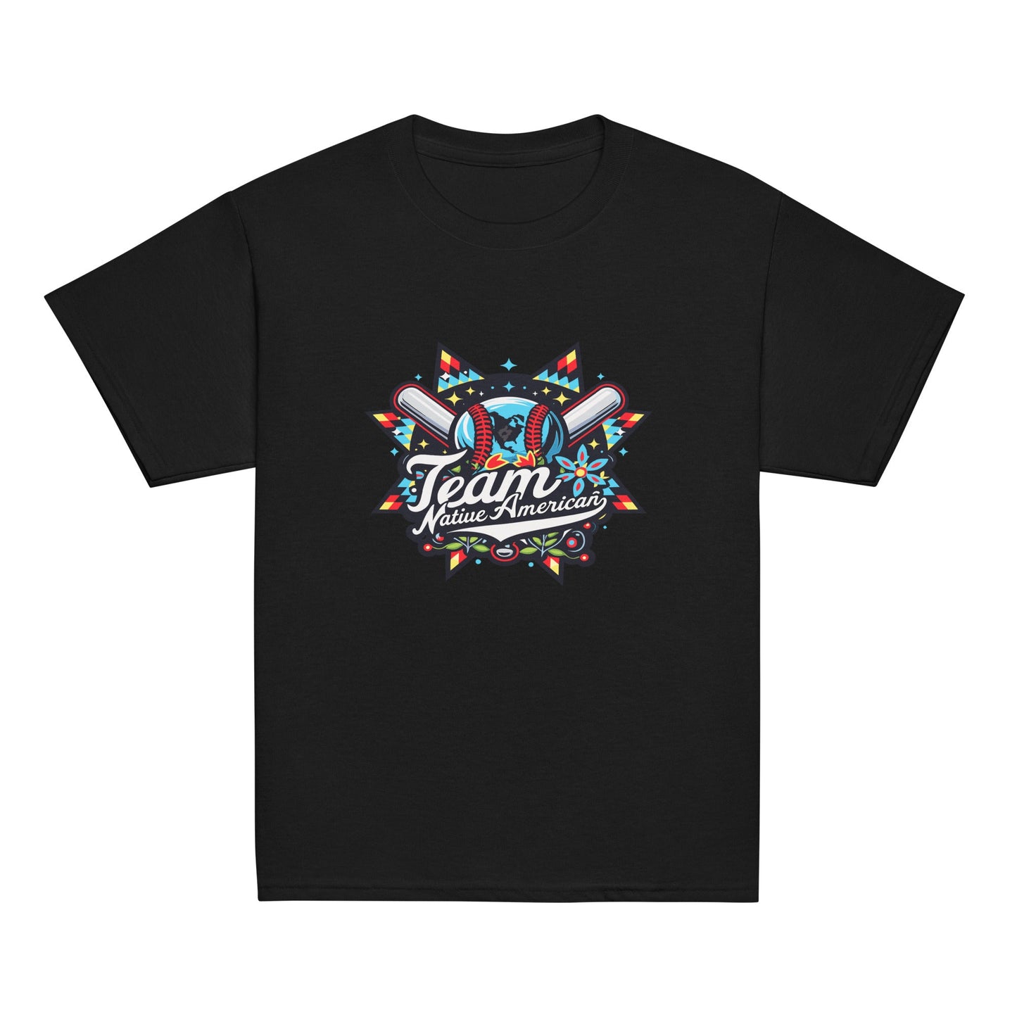 Classic | Youth T Shirt | Team Native American | Tribal Emblem Logo
