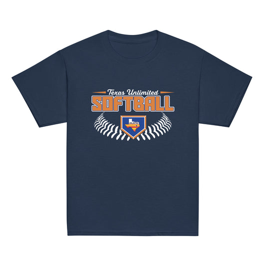 Classic | Youth T Shirt | Texas Unlimited | Softball Logo