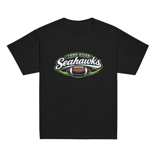 Classic | Youth T Shirt | Toms River Seahawks | Football Emblem Logo