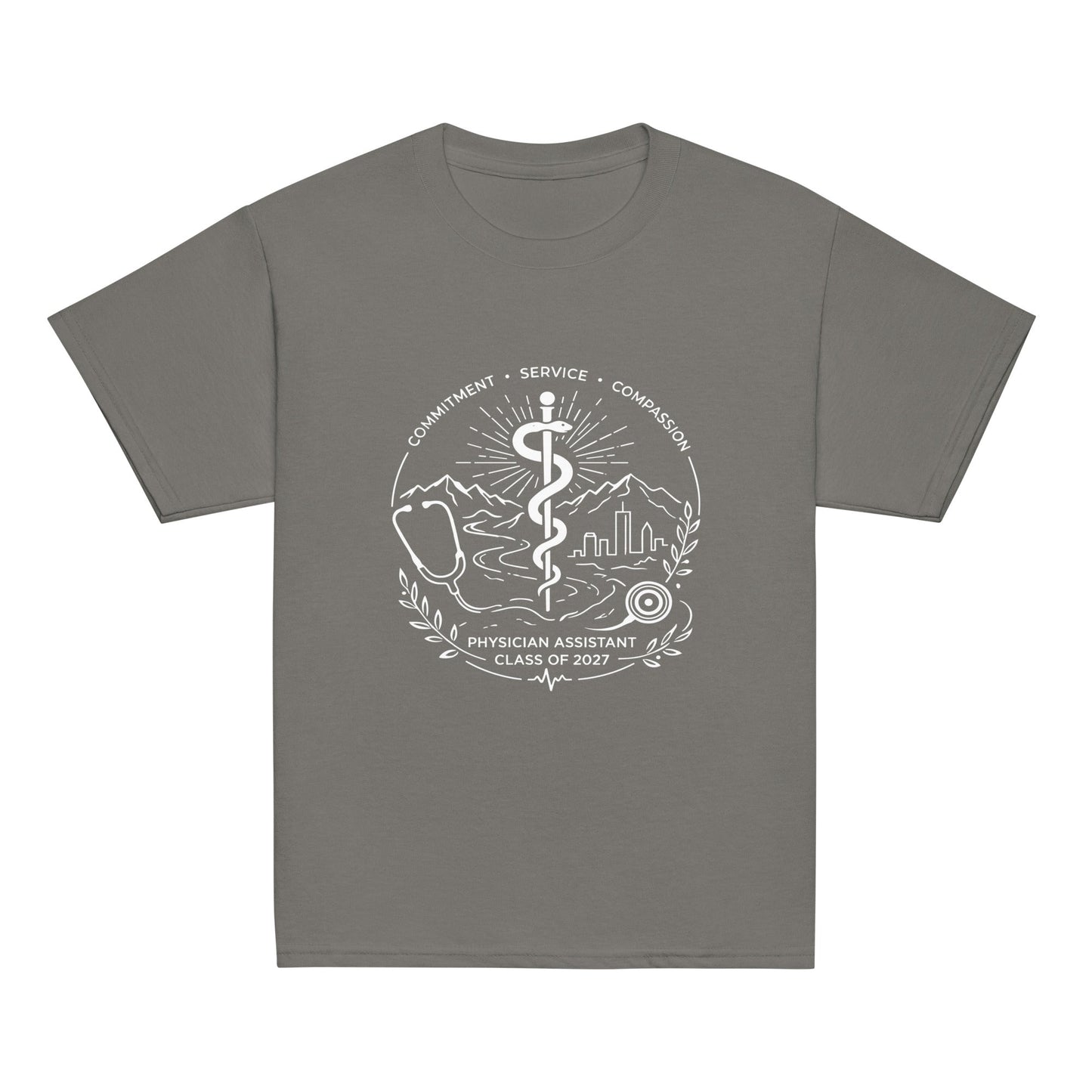 Classic | Youth T Shirt | Trine PA program | Crest Logo