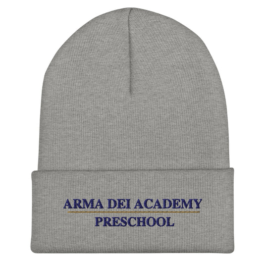 Cuffed Beanie | Arma Dei Academy Preschool | Script Logo
