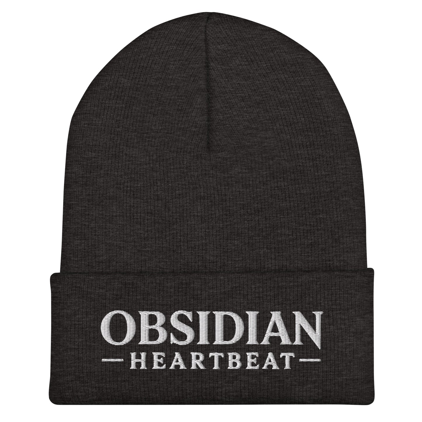 Cuffed Beanie | Obsidian Heartbeat | Pulse Athletics Logo