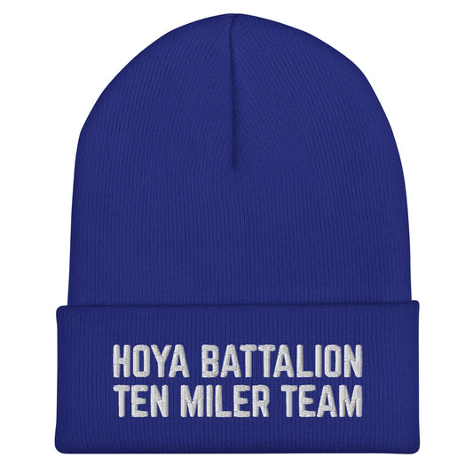 Cuffed Beanie | Hoya battalion Ten Miler | Modern Script Logo