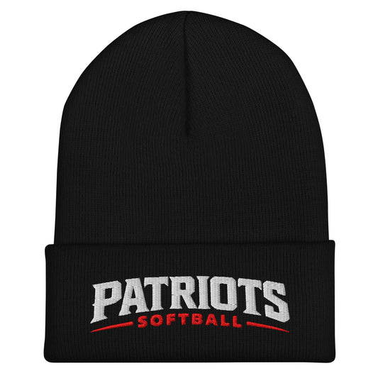 Cuffed Beanie | LFMS Athletics | Patriots Softball Logo