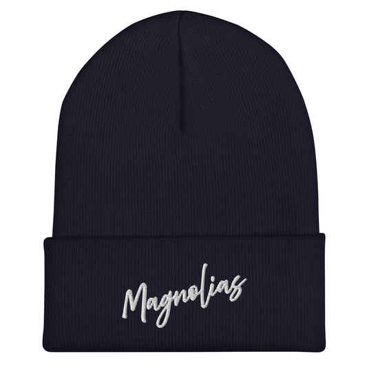 Cuffed Beanie | Pink Magnolias Dance | Modern Script Logo