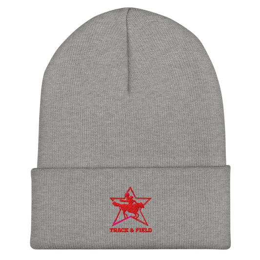 Cuffed Beanie | North Lake Track and Field | Cowboy T&F Logo
