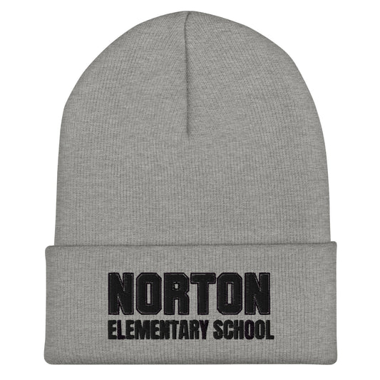 Cuffed Beanie | Norton Elementary School | Block Script Logo
