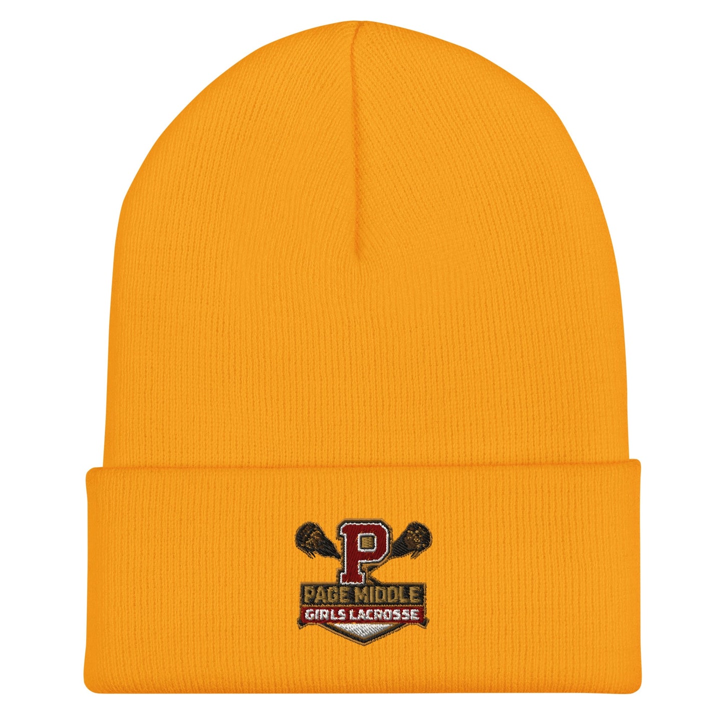 Cuffed Beanie | Page Middle Girls Lacrosse | Block P Logo