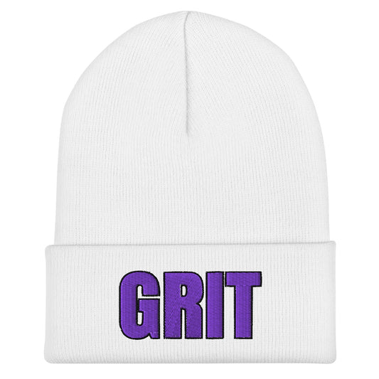 Cuffed Beanie | Pure Grit Softball | Purple Logo
