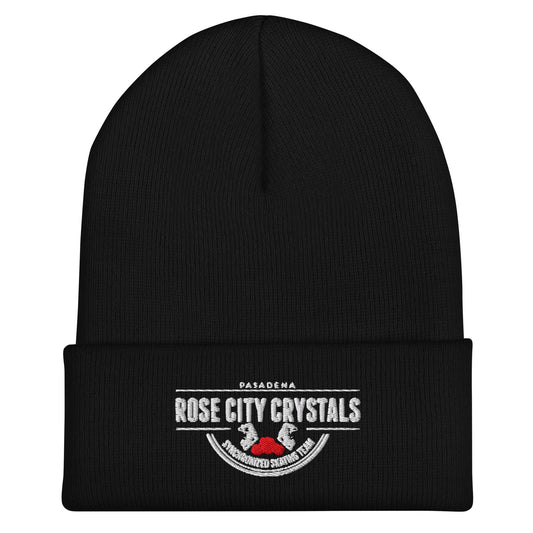 Cuffed Beanie | Rose City Crystals | Script Logo