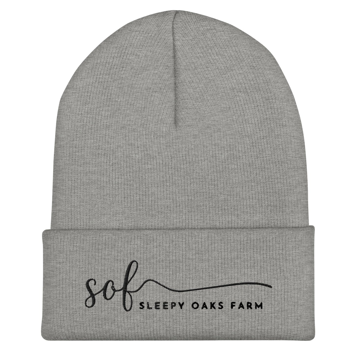 Cuffed Beanie | Sleepy Oaks Farm | Script Logo