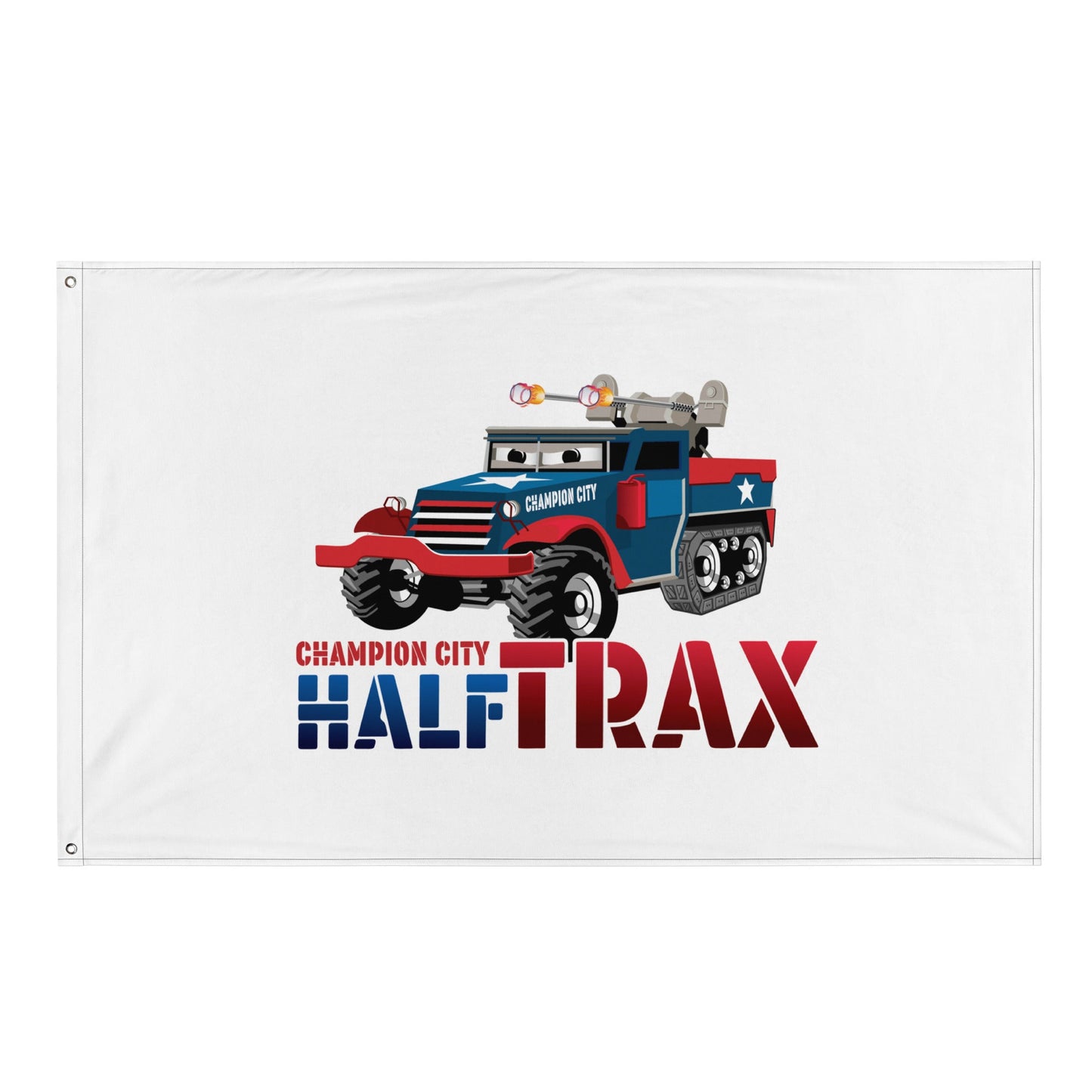 Flag | Half Trax Baseball | Mascot Logo