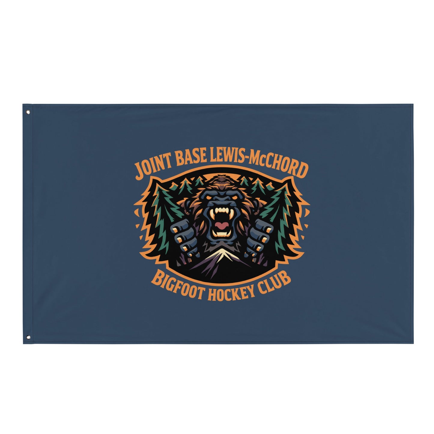 Flag | JBLM Bigfoot Hockey Team | Mascot Logo