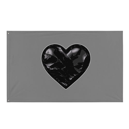 Flag | Obsidian Heartbeat | Heart Crest Logo