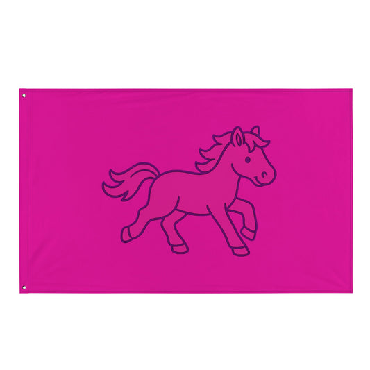 Flag | Pink Pony Athletic Club | Mascot Logo