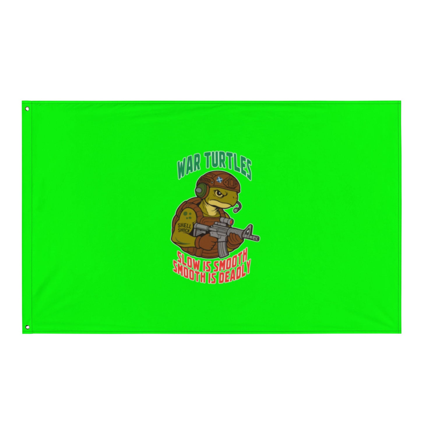 Flag | War Turtles | Mascot Logo