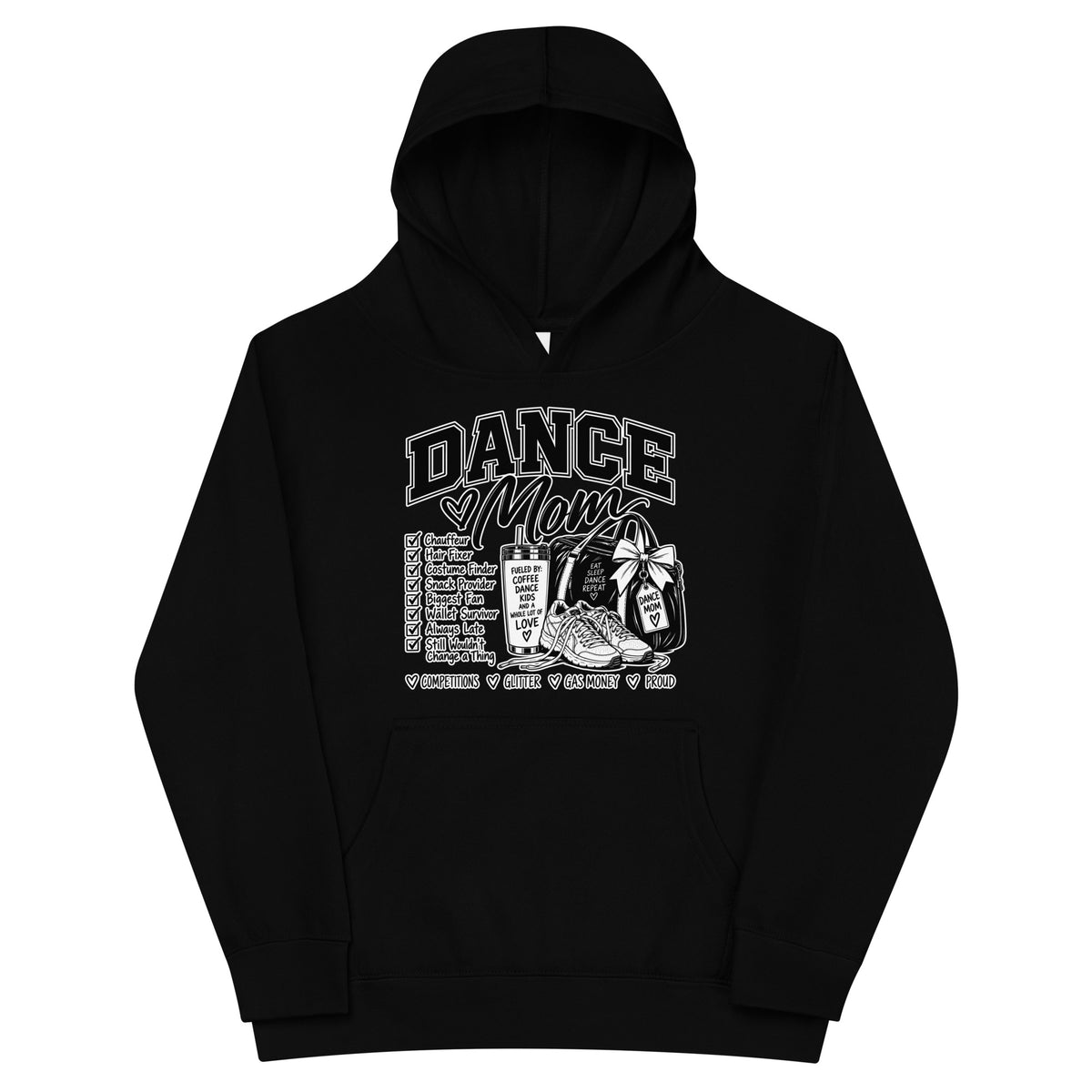 Performance | Youth Hoodie | Dance Life | Mom Crest Logo
