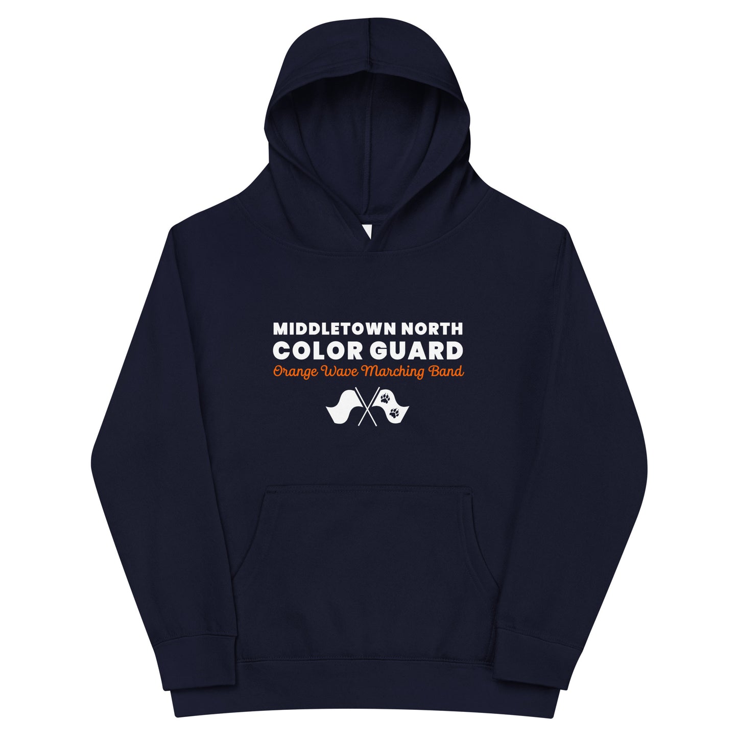 Performance | Youth Hoodie | Orange Wave Marching Band | Modern Script Logo