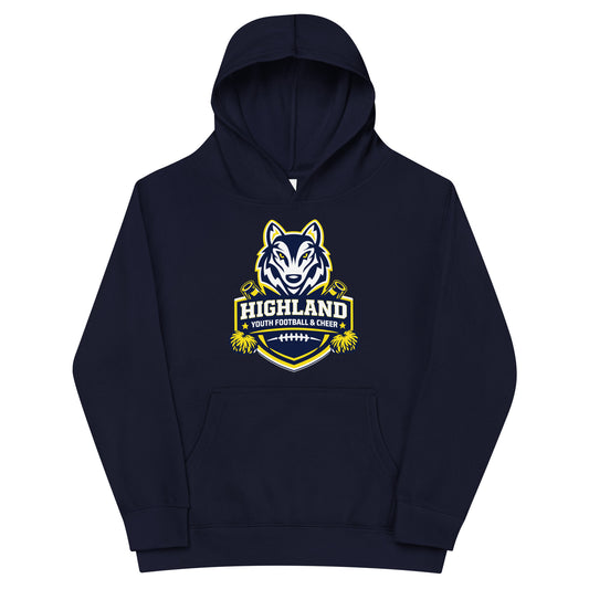 Performance | Youth Hoodie | Highland youth football and cheer | Emblem Logo