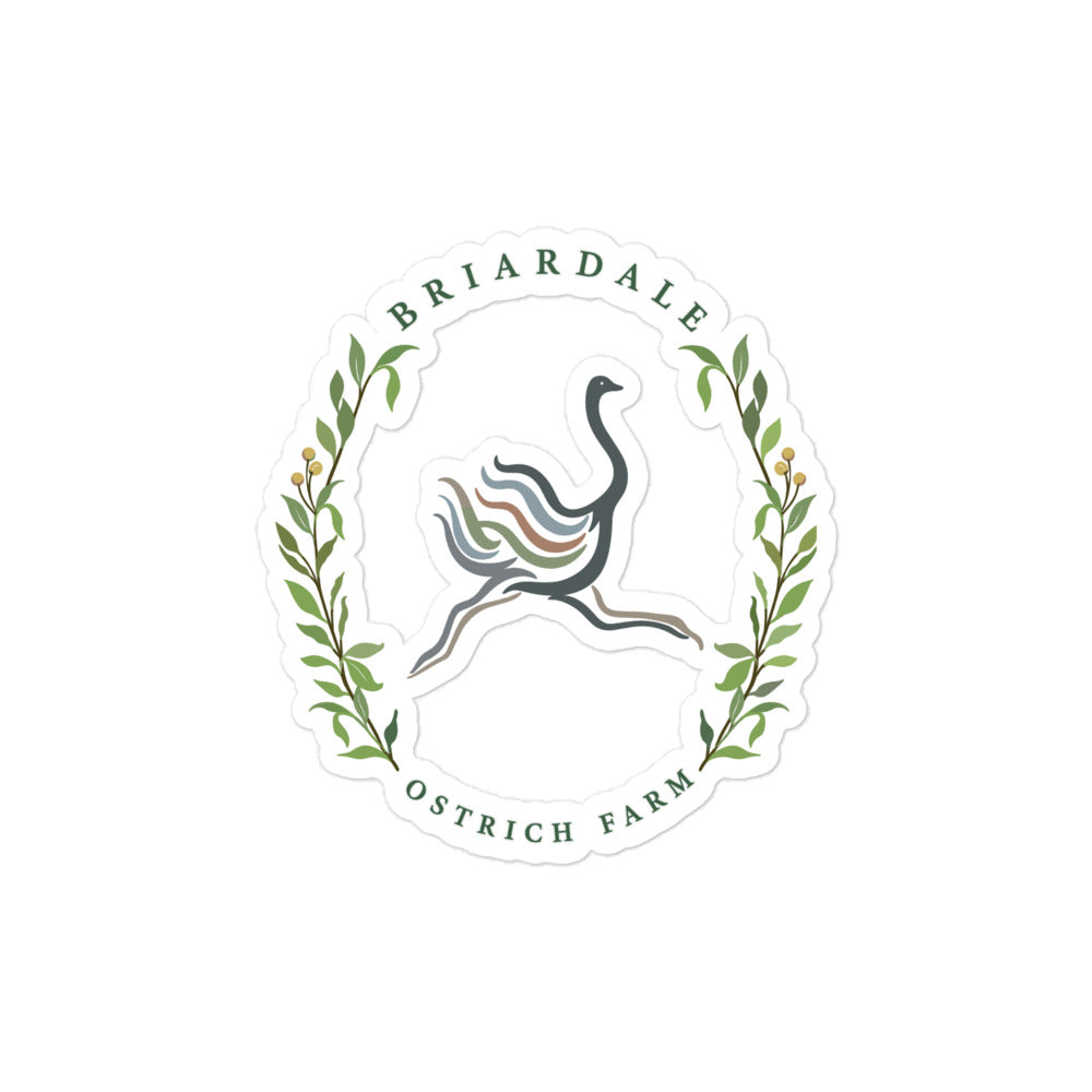 Stickers | Briardale Ostrich Farm | Crest Logo