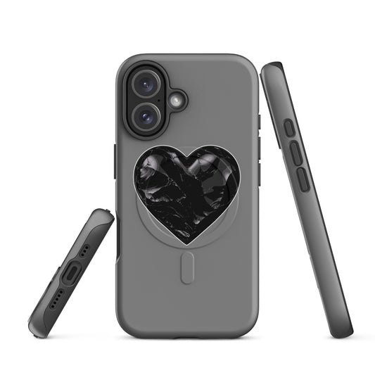 Magsafe Tough Case for iPhone | Obsidian Heartbeat | Heart Crest Logo