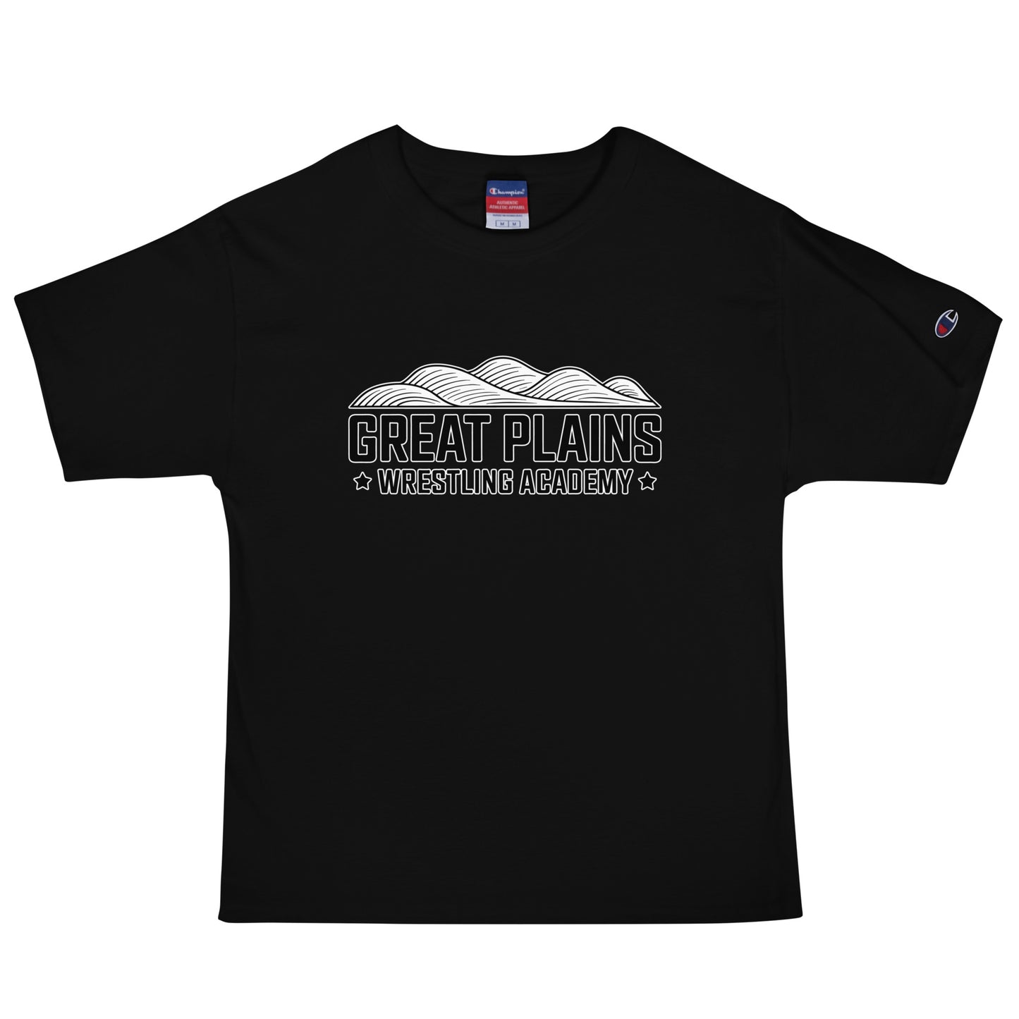 Signature | Champion T-Shirt | Great Plains Wrestling Academy | Crest Logo