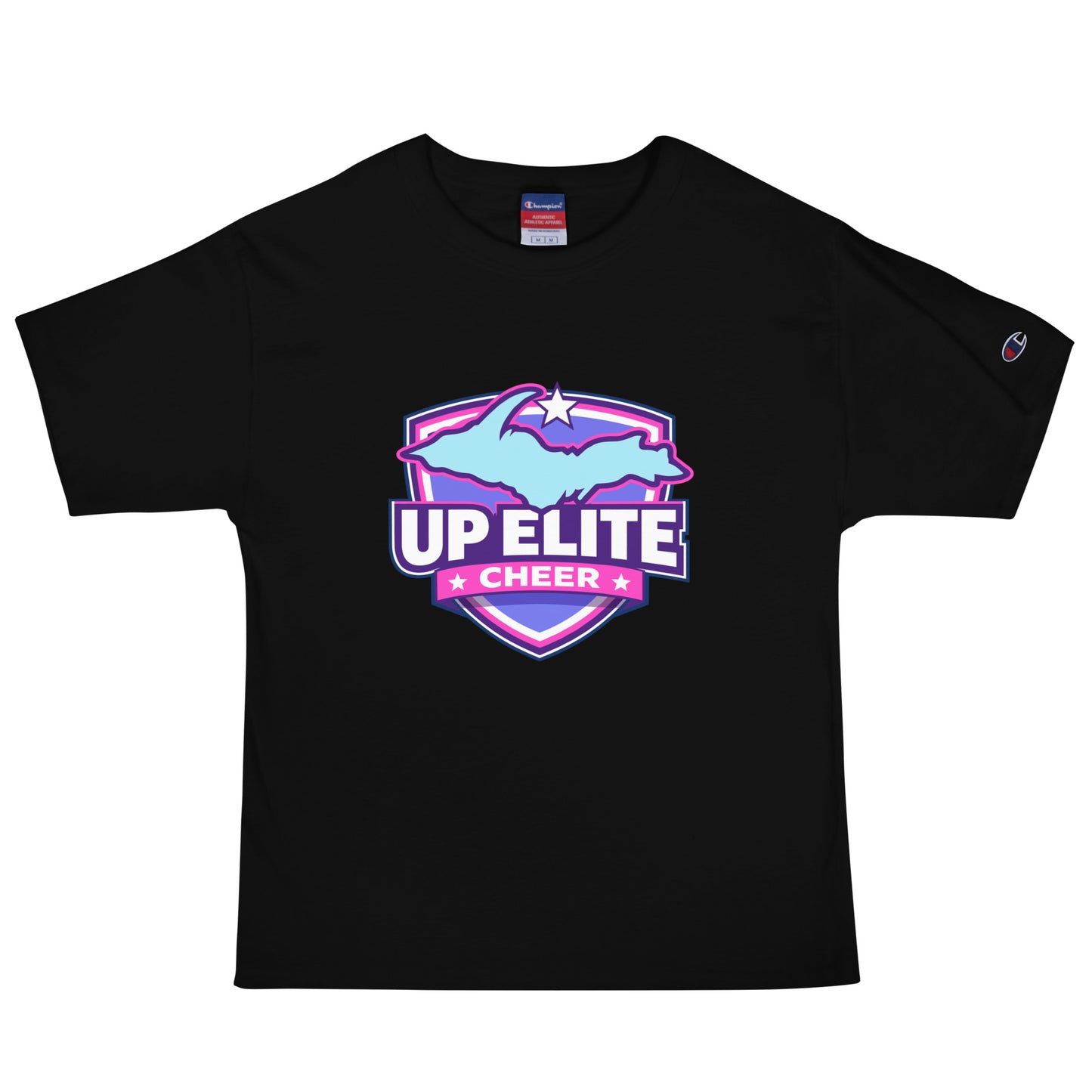 Signature | Champion T-Shirt | UP Elite Cheer | Shield Logo