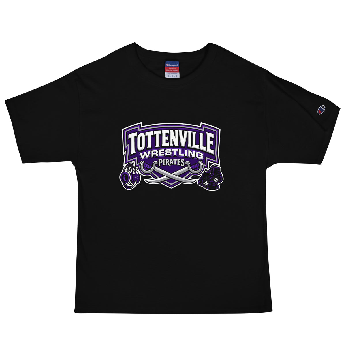 Signature | Champion T-Shirt | Tottenville wrestling club | Vanguard Logo