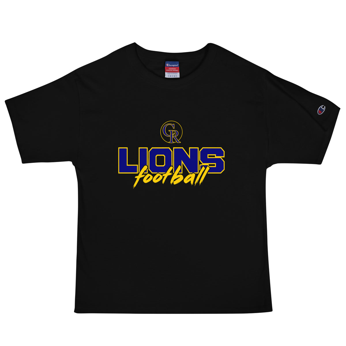 Signature | Champion T-Shirt | Chestnut Ridge Lions Football | Vanguard Logo