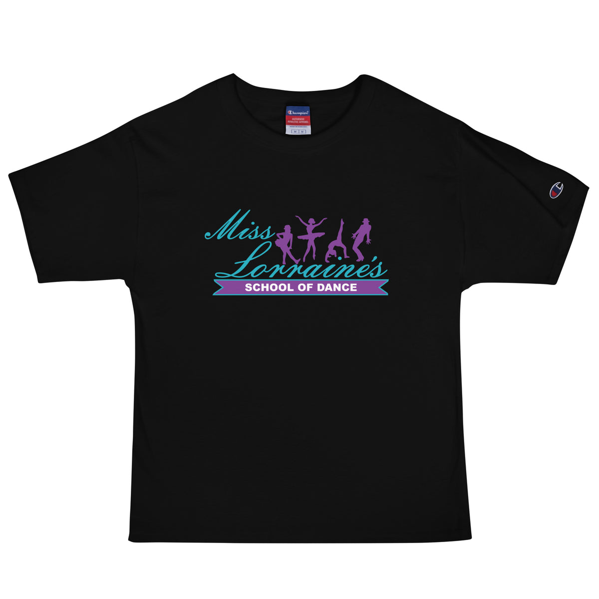 Signature | Champion T-Shirt | Miss Lorraine’s School of Dance | Crest Logo