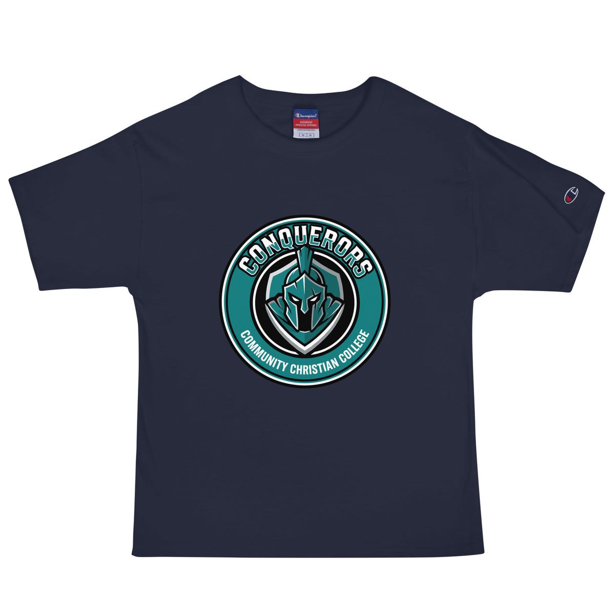 Signature | Champion T-Shirt | Community Christian College | Badge Logo