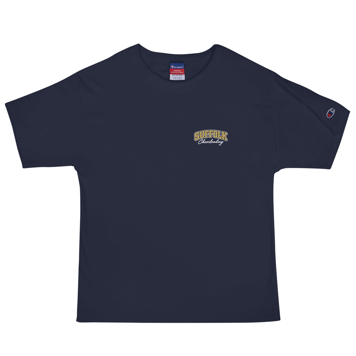 Signature | Champion T-Shirt | Suffolk University Cheerleading | Valor Logo