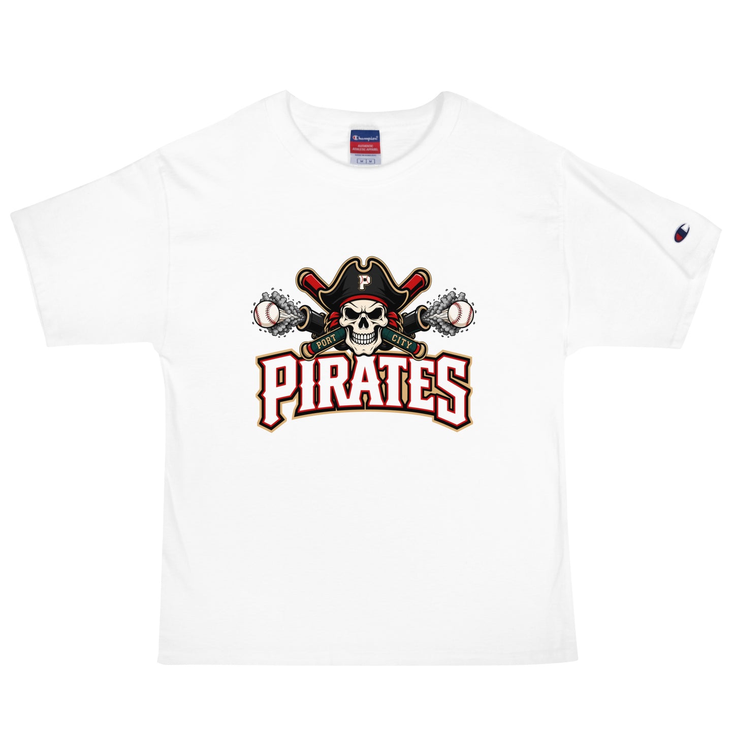 Signature | Champion T-Shirt | Port City Pirates | Cannonball Portside Logo