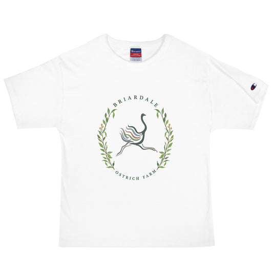 Signature | Champion T-Shirt | Briardale Ostrich Farm | Crest Logo